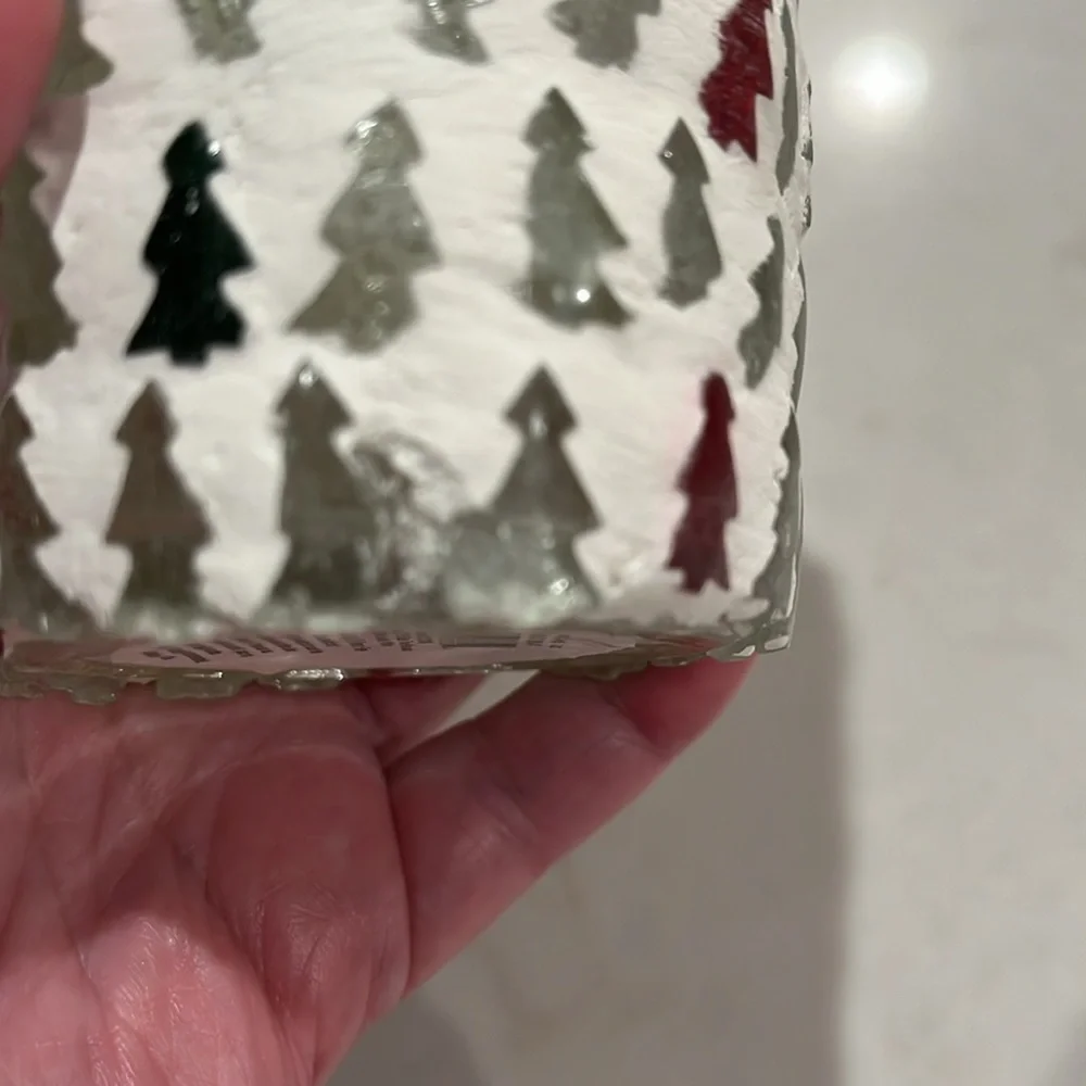 Creative Co-Op Glass Tree Mosaic Votive Holders/Set of 2
